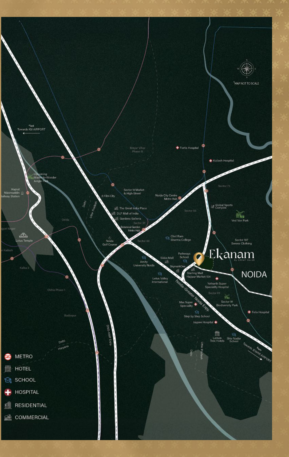 Great Value Ekanam Sector 107 Noida Location Map